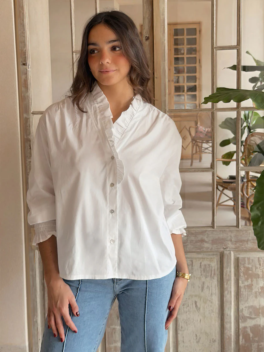 CAMISA BLANCA FRUNCE - Image 3