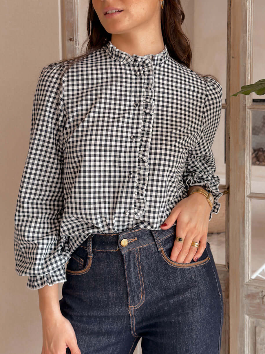 CAMISA VICHY VOLANTE - Image 5
