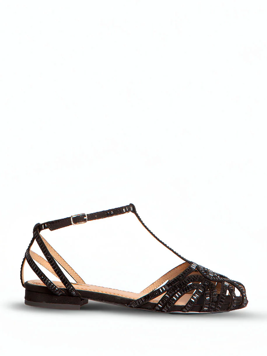 SANDALIA PLANA CALADA STRASS - Image 2