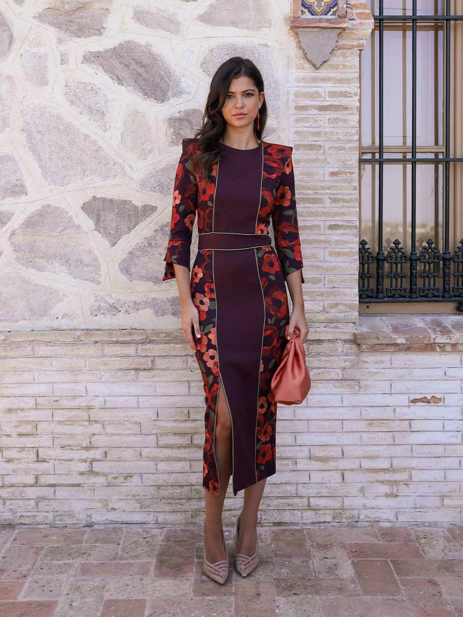 VESTIDO FLORES GRANATE - Image 4
