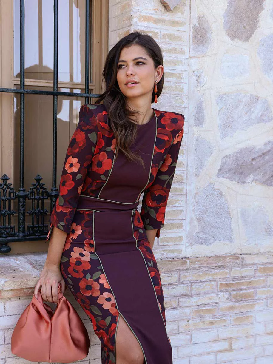 VESTIDO FLORES GRANATE - Image 5