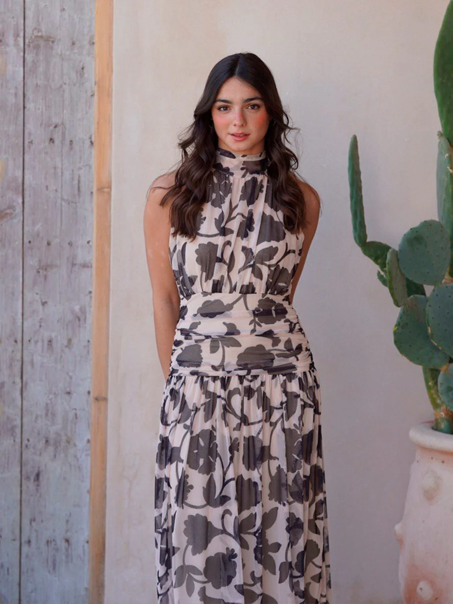 VESTIDO HALTER FRUNCIDO BLACK - Image 4