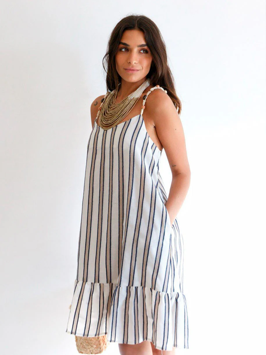 VESTIDO RAYAS CANARIAS