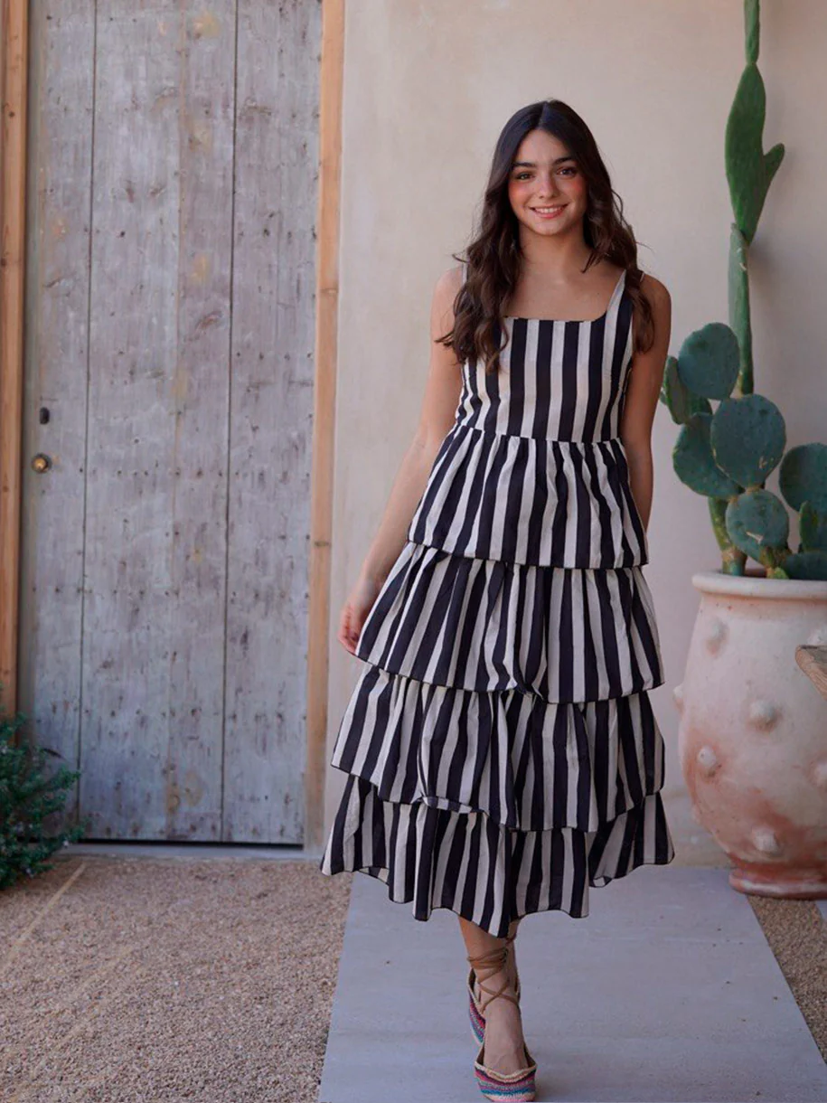 VESTIDO RAYAS VOLANTES - Image 2