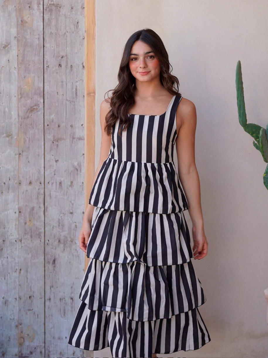 VESTIDO RAYAS VOLANTES - Image 3