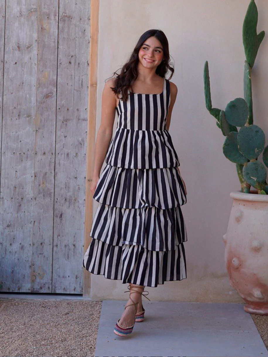 VESTIDO RAYAS VOLANTES - Image 4