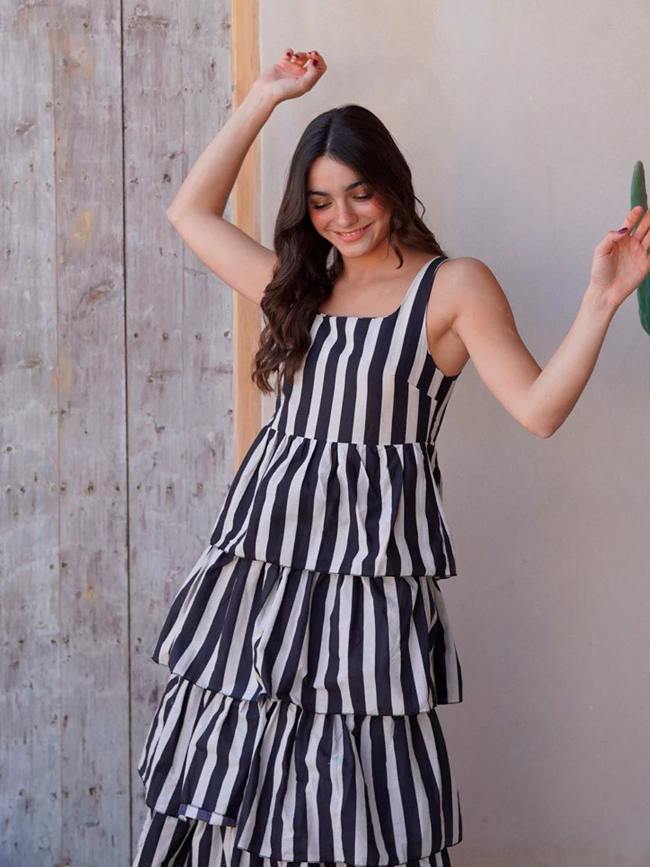 VESTIDO RAYAS VOLANTES - Image 5