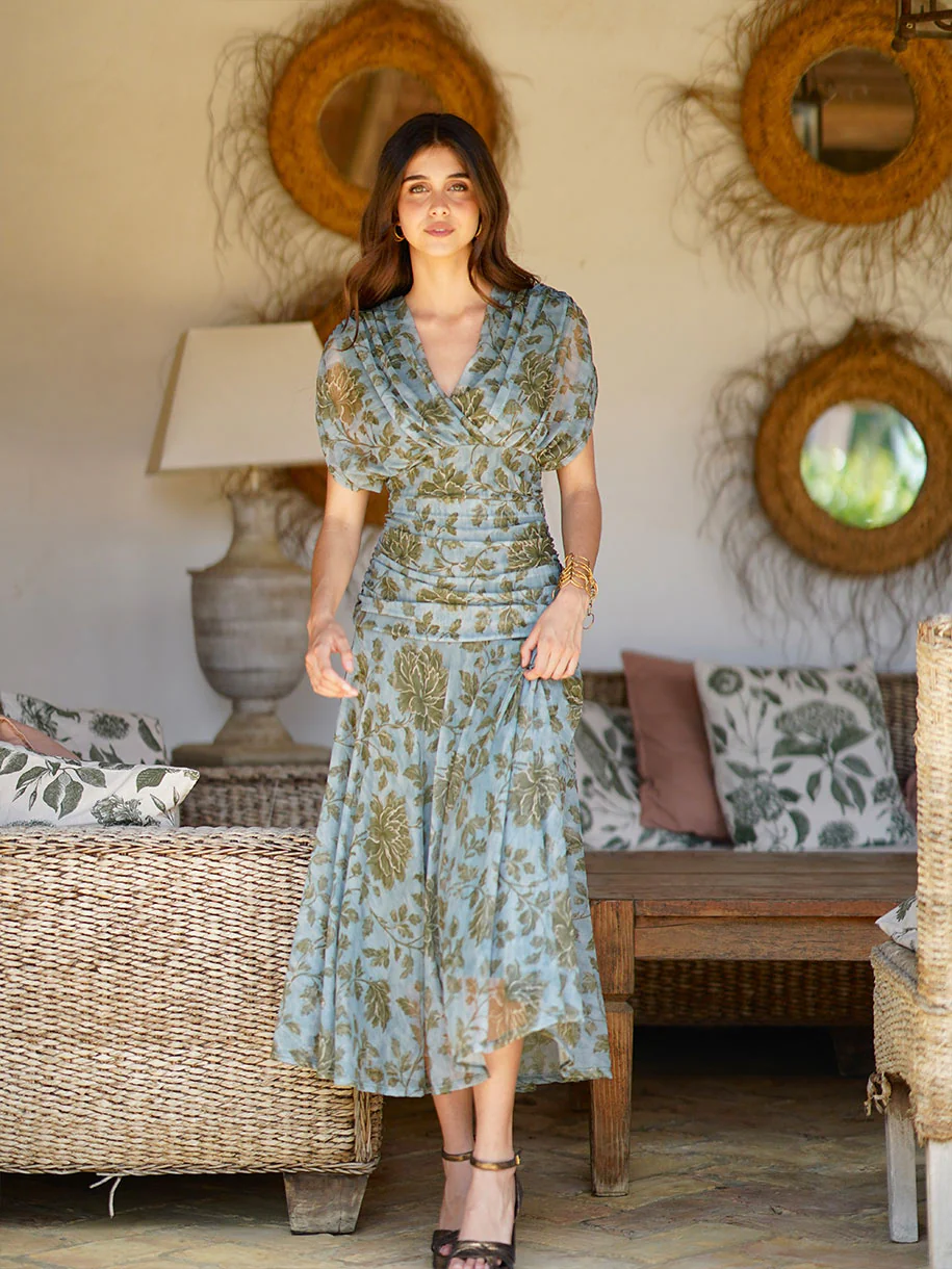VESTIDO SOFIA ESTAMPADO VERDE - Image 2